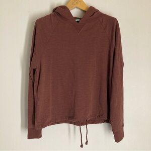 dip Cozy Rust Brown Drawstring Hoodie